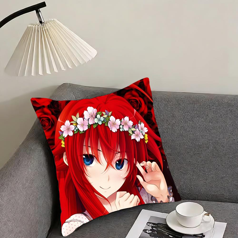 High School DxD anime Cushion Cover Reversible Plush Pillow Cover – For car, sofa, bedroom, perfect as a gift.