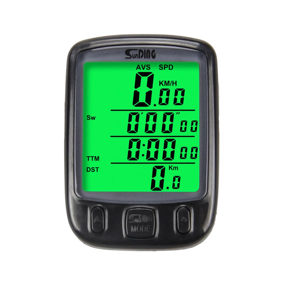 SunDing Bicycle Wired Computer Road Bike Backlight Clock Odometer Speedometer