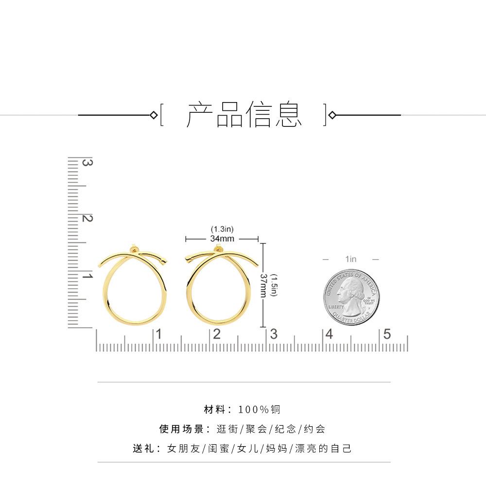 Internet celebrity jewelry stall new earrings European and American circles exaggerated earrings niche temperament Internet celebrity earrings