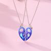 Children's Oil Rainbow Love Necklace BFF Good Friend Set Necklace Female Light Luxury Girlfriend Necklace
