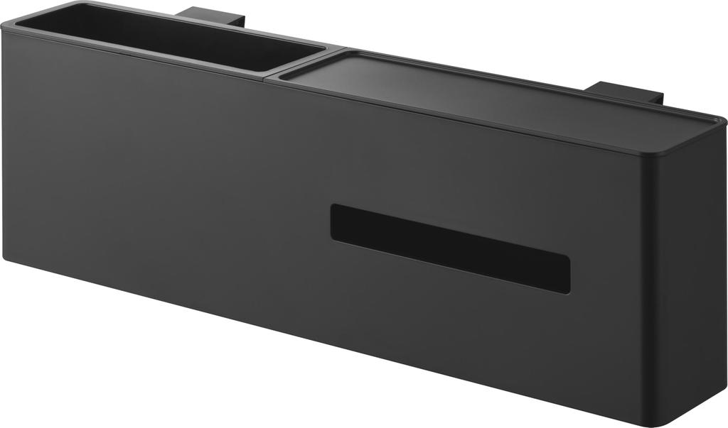Yamazaki Jitsugyo Hook Tissue Case Dust Box Black X X Not Tower Tissue Cover with Trash Can 1459 (Yamazaki) & W44.6 D7.6 H14.3cm (Hook Included)