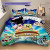 Set Biancheria da Letto Design Edizione Film SpongeBob 3 Pezzi Include Copripiumino e Federe, Adatto a Tutte le Stagioni F083