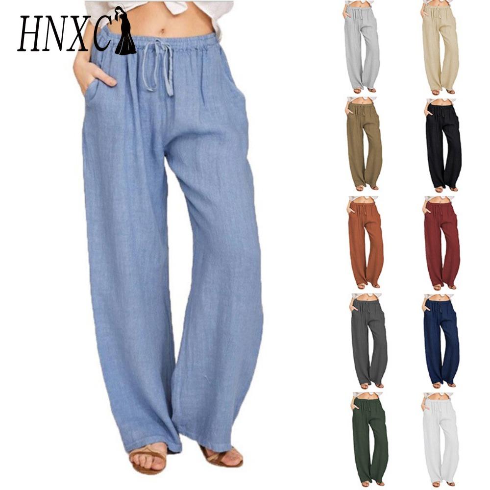 

HNXC 10Color Women s Fashion Casual Solid Color Print Pants & Capris S белый