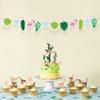 Flamingo And Playful Dinosaur Paper Decoration Garlands For Colorful Kids Birthday Parties