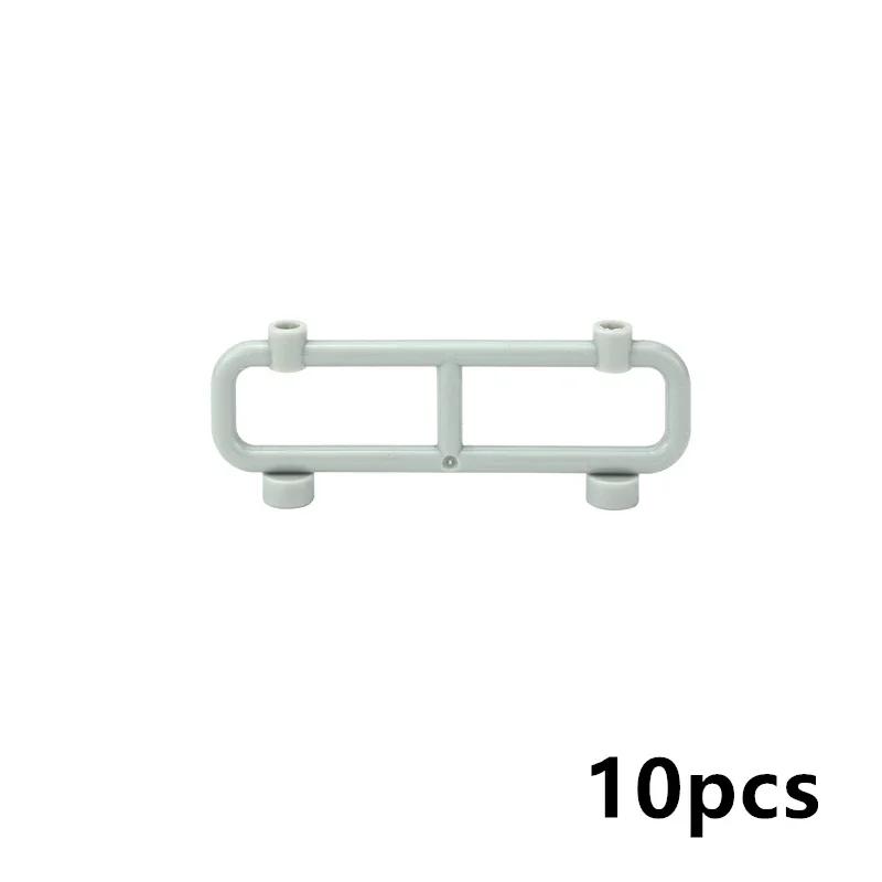 10PCS Brick Playset Technical Parts 1x8x2 Guardrail Fence MOC Fits For With 2486 Toys Playsetss For Children Construction Block Bricks