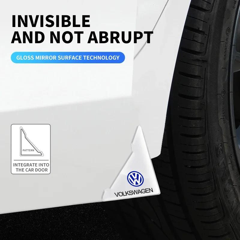 142W2/4pcs Car Door Corner Anti-collision Covers Stickers for Volkswagen GTI Rline Polo Golf MK8 Touareg Passat Magotan Tiguan Jetta