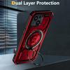 For iPhone 15 Case Kickstand TPU+PC Phone Cover Compatible with MagSafe