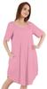 Inkmeso Noční košile pro ženy s krátkým rukávem W Noční košile s kulatým výstřihem Jersey tunika