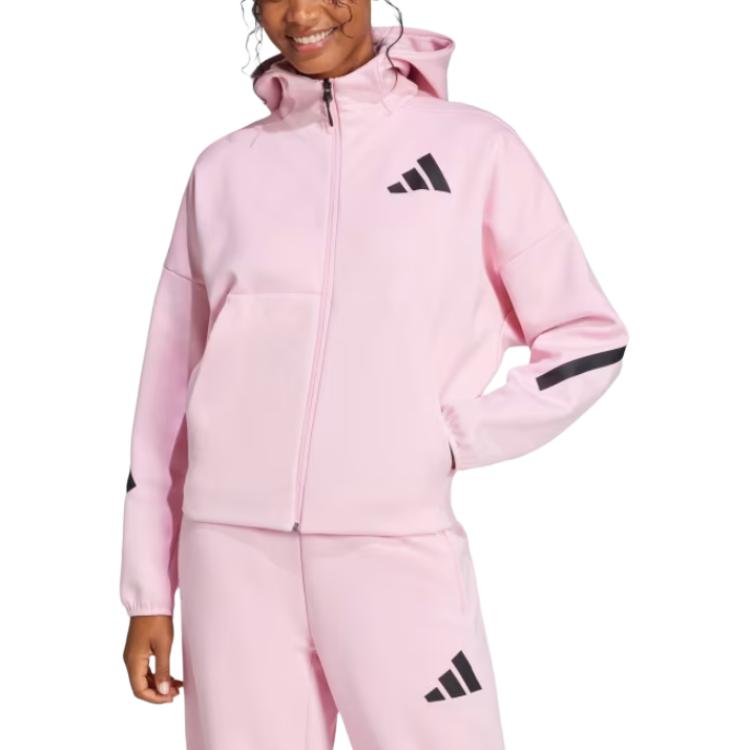 adidas Z.N.E. Full-Zip Hoodie True Pink Women Streetwear JC5393