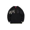 Li Ning Sweatshirts Men's New Standard Black Crew Neck Moderate Regular AWDQ631-6