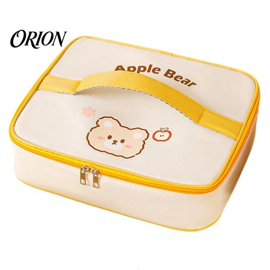 Insulated Lunch Bag for School Square Flat Bag, Thickened Aluminum Foil Lining Box, Organizer Durable Oxford Cartoon Print Food Container And Work