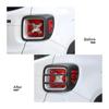 Car Metal Rear Tail Lights Taillights Decoration Cover Trim Tail Lamps Guard Cover for Jeep Renegade 2016 Up,  Black