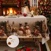 Tovaglia di Natale Vintage - Decorazioni per Feste Natalizie Rosse e Verdi - Pupazzo di Neve, Renna, Albero di Natale - Decorazioni da Pranzo per Interni/Esterni per la Casa