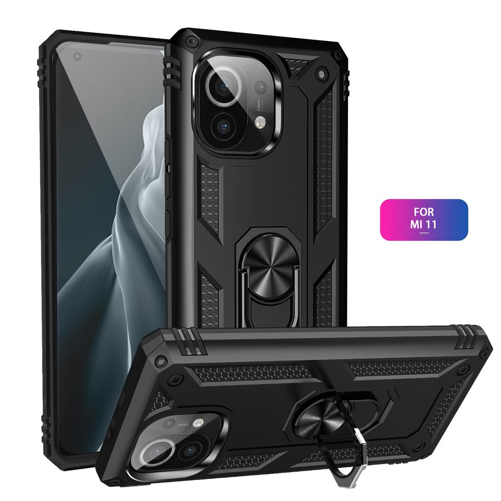 For Xiaomi Mi 11 Case for Xiaomi Mi11 Armor Rugged Military Shockproof Magnet Car Holder Ring Case Cover