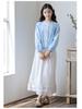 Girls' Autumn Lace Two-Piece Set: Long-Sleeve Top and Skirt for Children