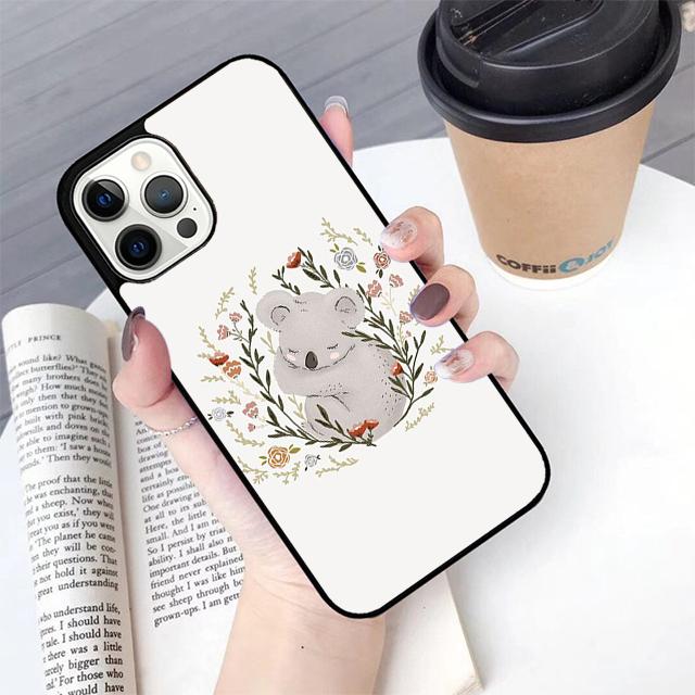 

Cute cartoon watercolor animal koala Phone Case For iPhone 17 Air 13 12 14 15 16 Cover For Apple Pro Max Plus iPhone 13pro