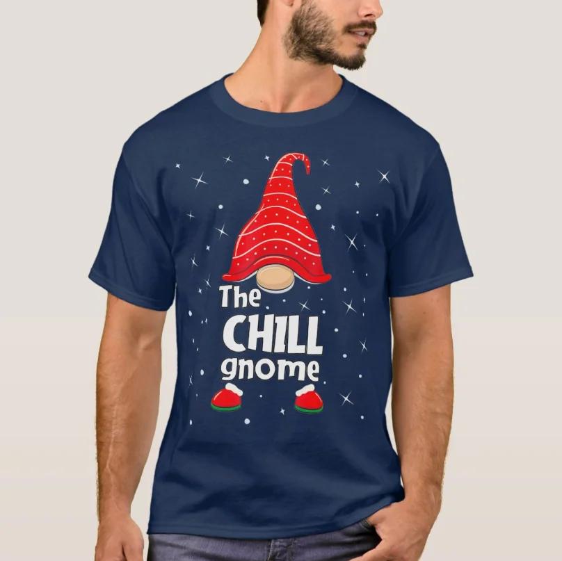 Chill Gnome Family Matching Christmas Funny Gift TShirt 100 Cotton ONeck Summer Short Sleeve Casual Mens Tshirt Size S3XL