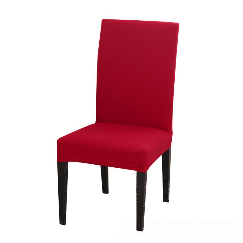 1PC Washable Kitchen Elastic Wedding Stretch Party Chair Protector Dining Room Solid Living Room Chair Slipcovers