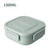 1300ml Přenosný Dělený Obědový Box Jednoduchý Pruhovaný Vzor Vhodný do Mikrovlnky Bento Boxy pro Děti Dospělé Piknik Snídaňový Kontejner