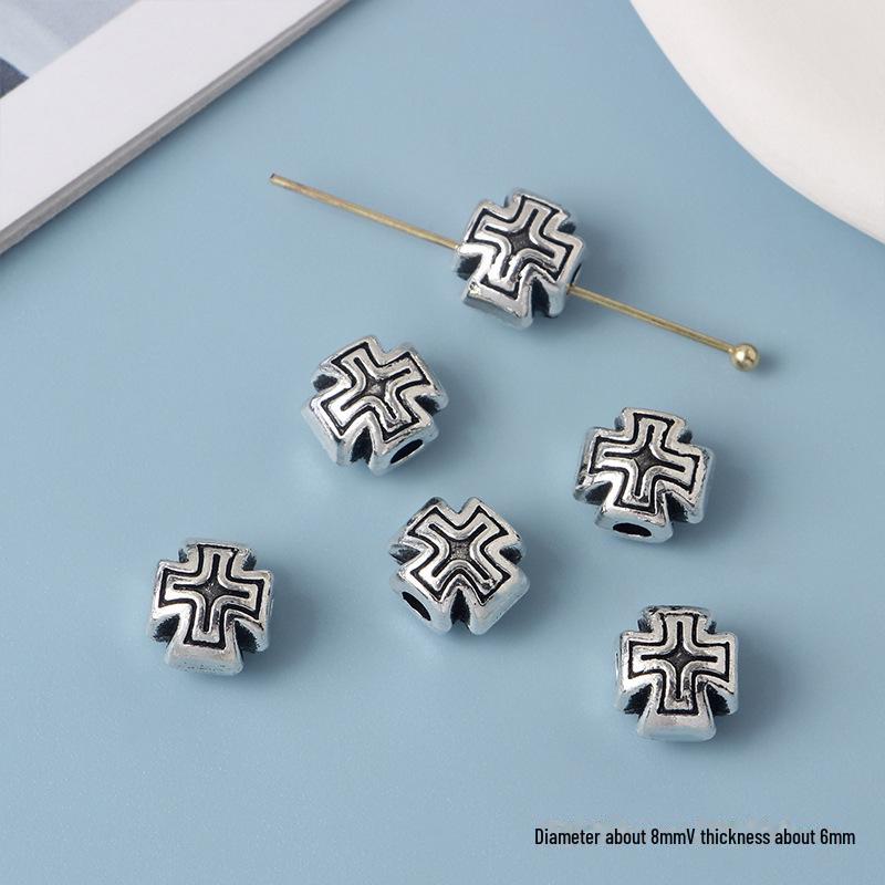 Συλλογή Κοσμημάτων με Χάντρες από Κράμα Cross Knight Our Lady: Χειροποίητα DIY βραχιόλια, κολιέ και σκουλαρίκια υλικά