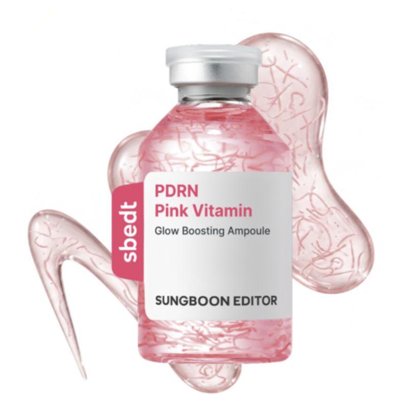 SUNGBOON EDITOR Pink PDRN Vitamin Glow Ampoule 40ml – Moisturizing Facial Ampoule 1pc