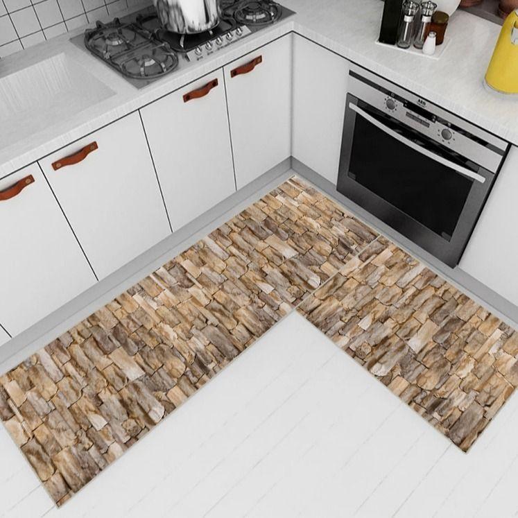 Home Kitchen Floor Mat Anti Slip Water Absorbing Entrance Door Floor Mat Bathroom and Toilet Floor Mat