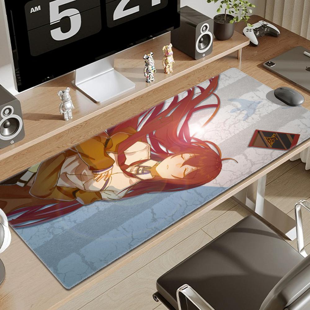 Steins Gate Mouse Pad Gamer Pad Big Gaming Mousepad Xl Mouse Mat Keyboard Mat Desk Mat Table Carpet Mausepad Computer Laptop Pad