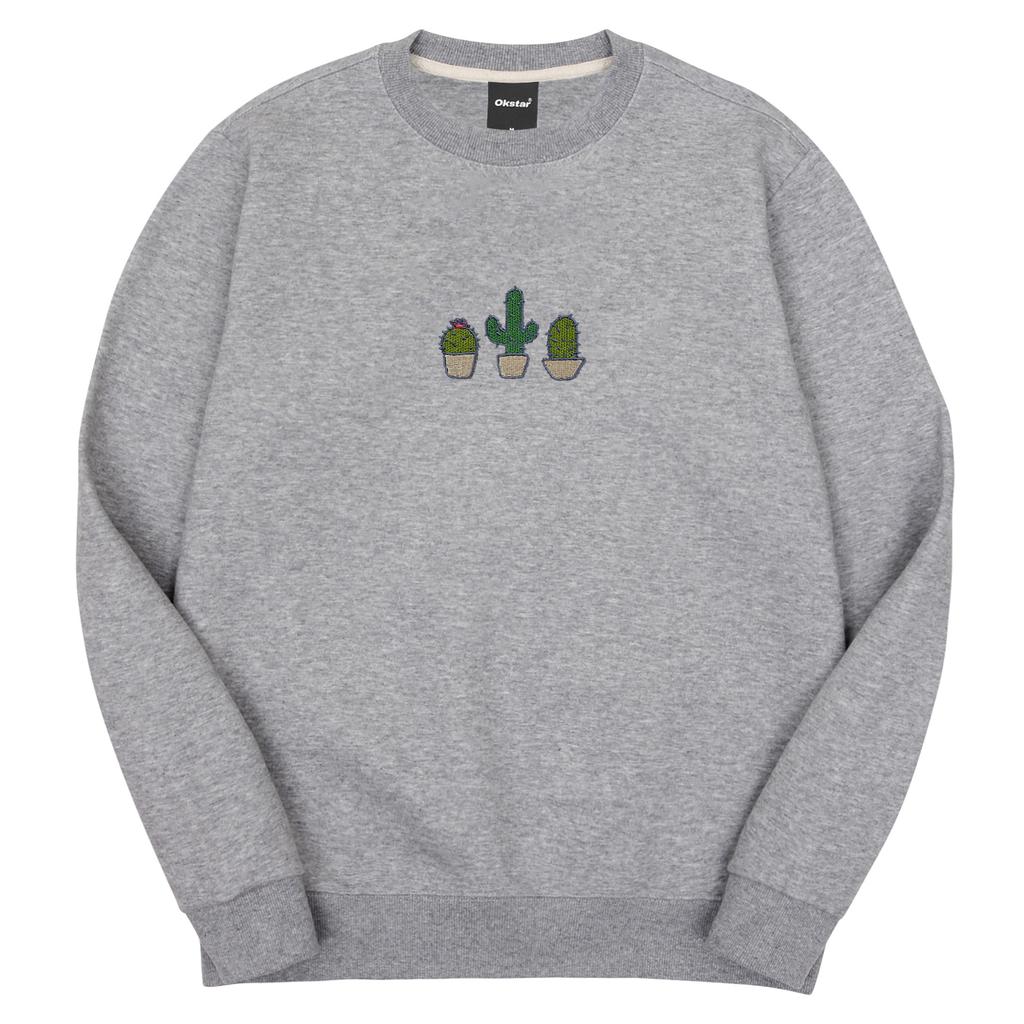 OKSTAR Cactus Embroidered Double-Sided Sweatshirt (Type C)