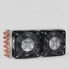 264mmx150mmx60mm Double Air Outlet Condenser Evaporator Water-cooled Finned Copper Tube Radiator Heat Sink Instrument Cooler