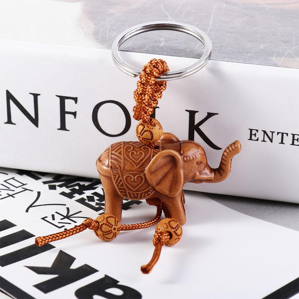 Key Ring Elephant Pendant Lucky Horse Keychain Weaving Key Chains Lucky Horse Keyring Key Holder