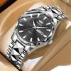 Men's Luminous Double Calendar Quartz Watch with Steel Strap – Hot-Selling