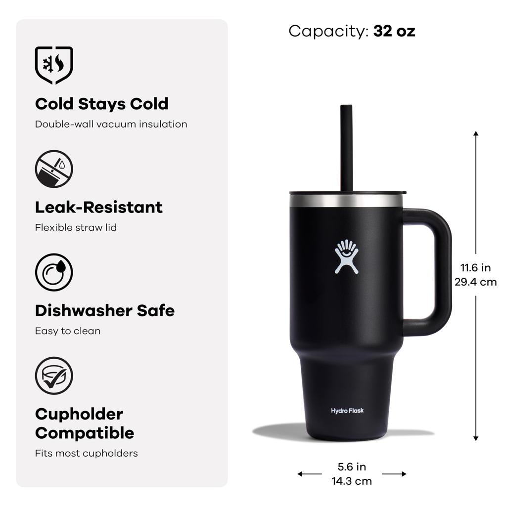 Tumbler Bottle All Around Travel Tumbler 32oz 946ml Botanical Bliss Agave Insulated Cold Straw Handle Japanese (Authentic Product)