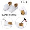 1 Stück Kunststoff-Nagelbürste Reinigungsbohrer Schleifkopf Tragbarer Reiniger Doppelseitige Bürste UV-Gel-Nagelkunstpflege Staubentfernung Maniküre-Werkzeuge