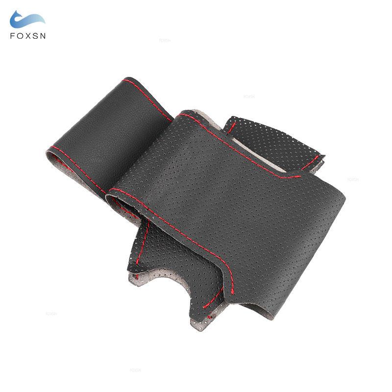 Für Hyundai Santa Fe 2006 2007 2008 2009 2010 2011 2012 Handgenähter Auto-Innenraum Lenkradbezug Perforierte Lederverkleidung