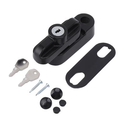Externe Raamsluiting Aluminiumlegering Anti-diefstal Platte Raamband Sluiting voor Enkele Dubbele Ramen Zwart