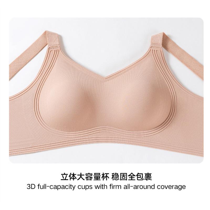Women Seamless Soft Support Wireless Large Bust Breathable Daily Bra