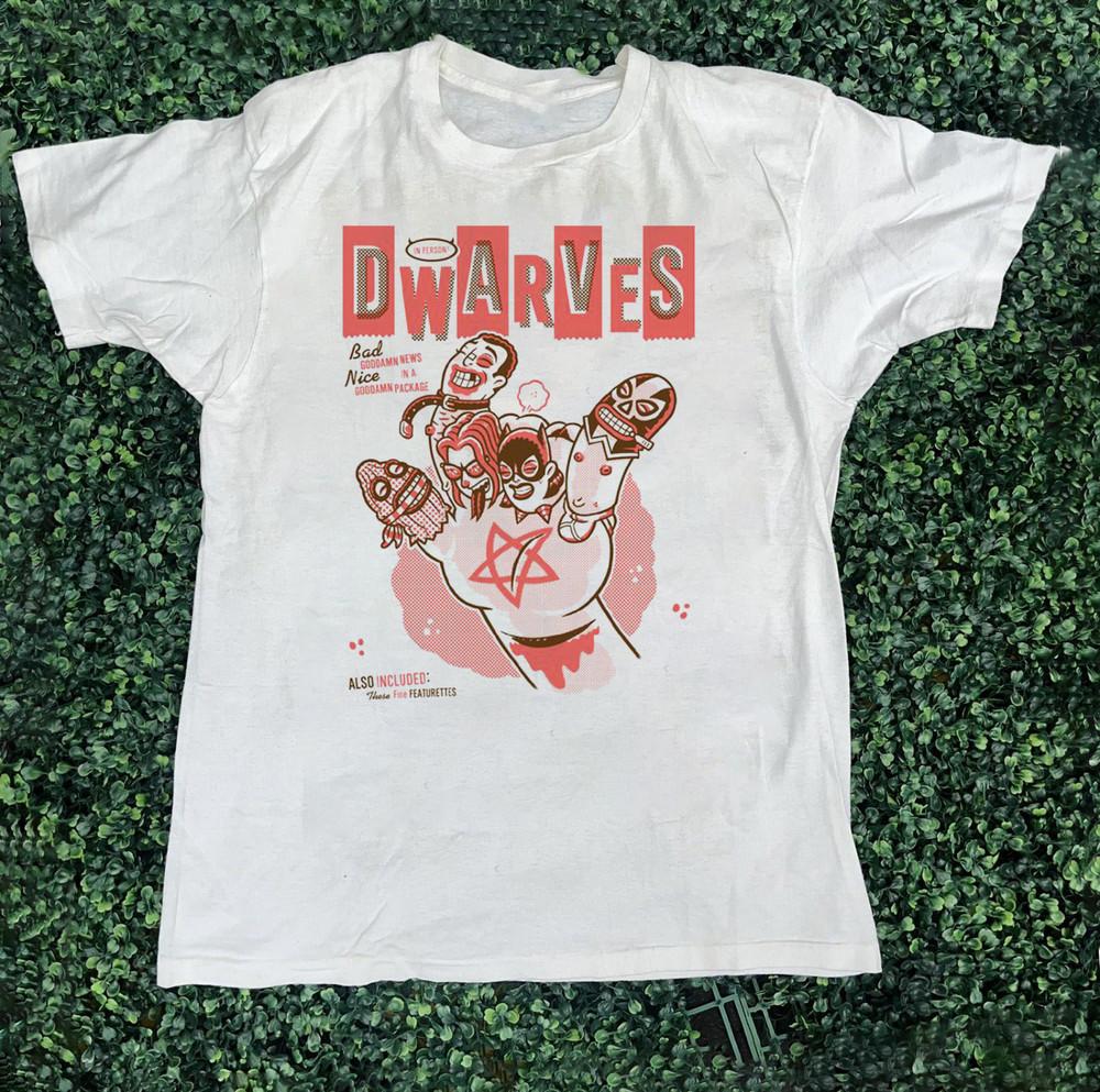 

Dwarves Band Poster Concert Short Sleeve Unisex Tee Shirt All Size White Unisex T-Shirt XL