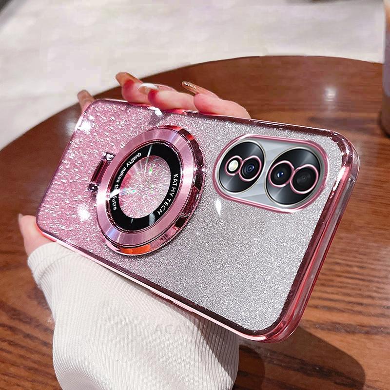 

Honor90 Блестящий держатель для силиконового чехла для Huawei Honor 90 70 50 200 Pro Lite 100 90pro Honor70 70pro Чехол-подставка Honor200 For Honor 200 Lite