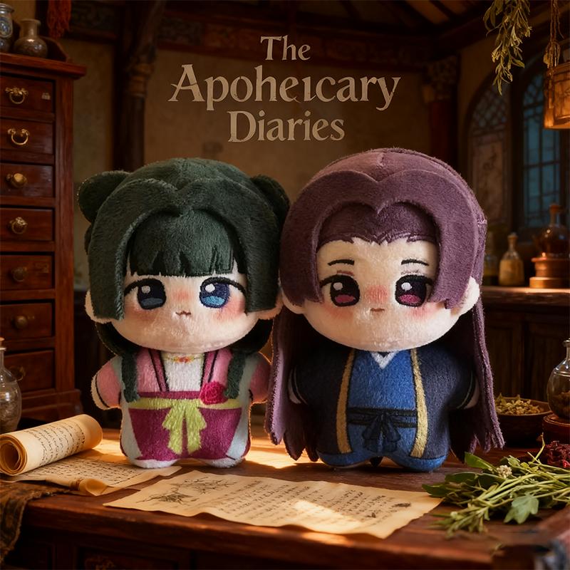 10CM Cartoon Anime Maomao Die Apotheker-Tagebücher Plüschtier Weiche Baumwoll-Schlüsselanhänger Rucksackanhänger Jinshi Figur Cosplay Kindergeschenke