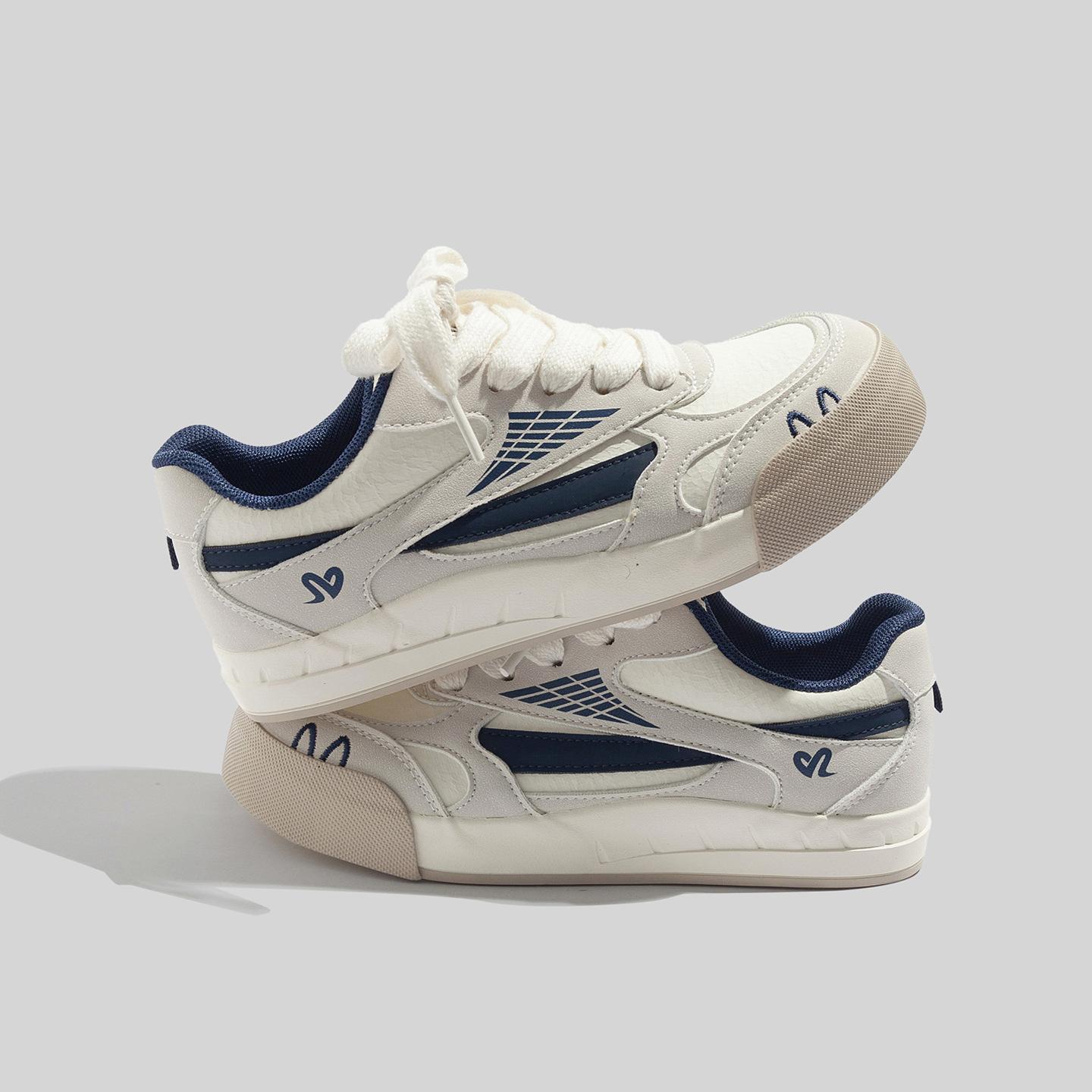 Beier производители оптом кеды кросс-уровень повседневные на платформе студенческие белые туфли 6895 35