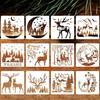 Christmas Painting Templates, Children's, Painted Posters, DIY, Hollow Out Imitation Practice Board, Christmas Decoration