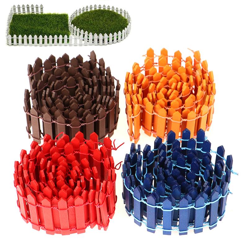 New 100*5Cm Diy Mini Small Fence Barrier Wooden Craft Miniature Fairy Garden For