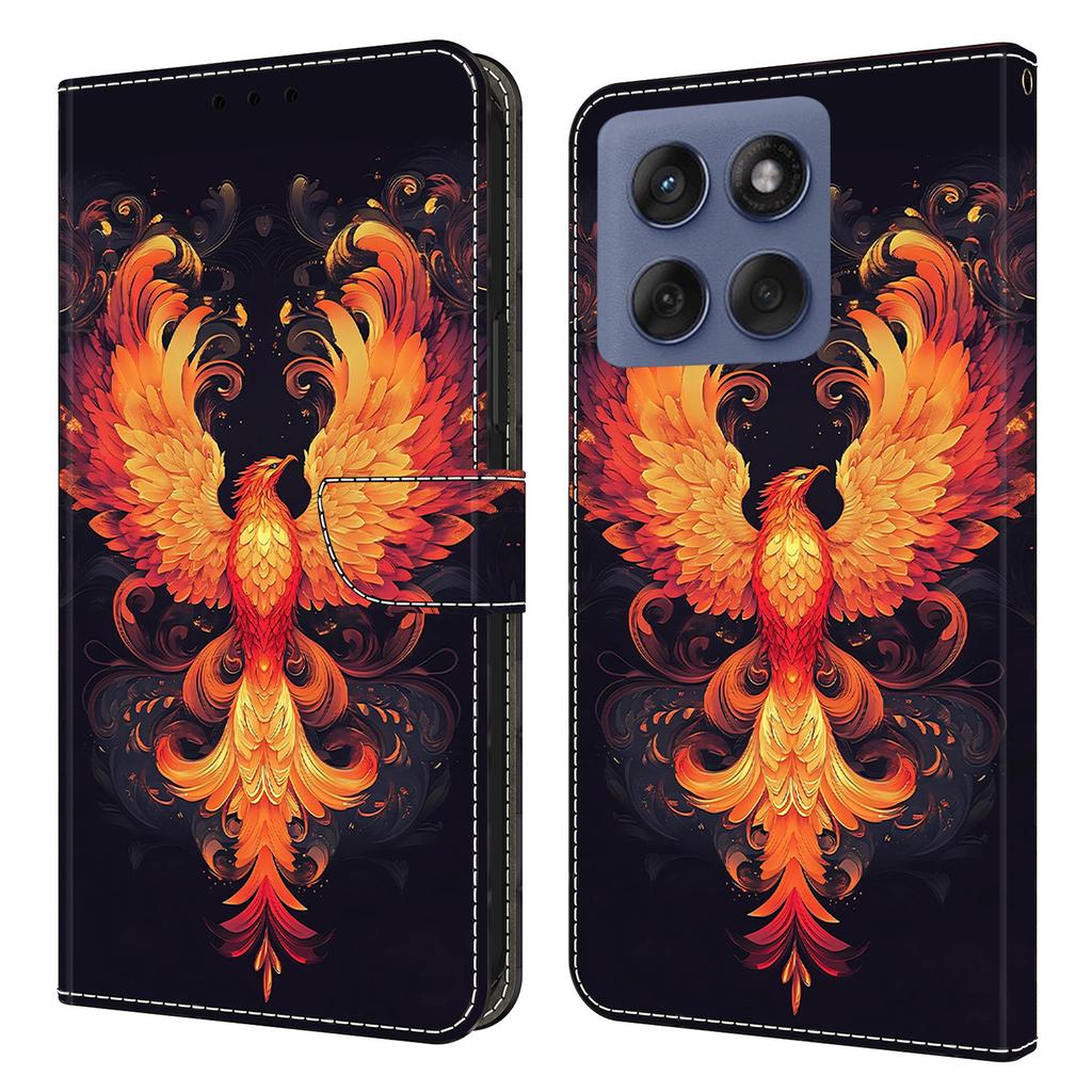 Pro Motorola Edge 60 Fusion 5G/Edge 60 5G Pouzdro Peněženka Stojan Vzorový Tisk PU Kůže Vyklápěcí Kryt na Telefon