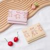 Cute Bear Girls Short Wallets Small Wallet Aesthetic Card Holder Classic Three Fold Purse For Women Student Simple Coin Pouch