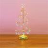 Crystal Star Iron Christmas Tree with LED Light Small XmasTree Table Lamp Christmas Decorations for Home Party New Year