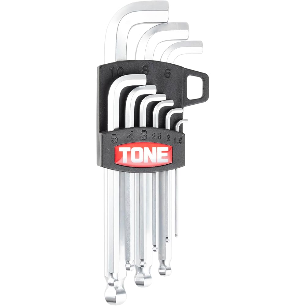 TONE Short Ball Point L Wrench Set BS900S 9 Pieces Durable Steel Tool Set