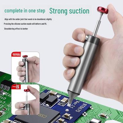 Leistungsstarke rutschfeste Vakuumentlötpumpe aus Aluminiumlegierung für elektronisches Löten und Zinnschlackenentfernung