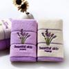 Toalla de baño suave, juego de toallas de lavanda bordadas de algodón, toalla facial de mano de algodón, juego de sábanas