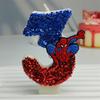 Creative Design Spider-Man Digital Birthday Candle Cake Party Decoration Handmade Cool Doll Birthday Candle