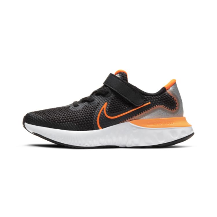 

new Nike Renew Run Black Total Orange PS 28
